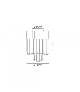 Ceiling Round 3 Light E14 Brass Clear Glass-2