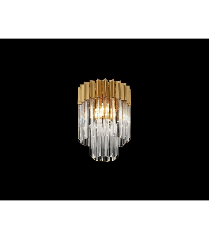 Ceiling Round 3 Light E14 Brass Clear Glass-3