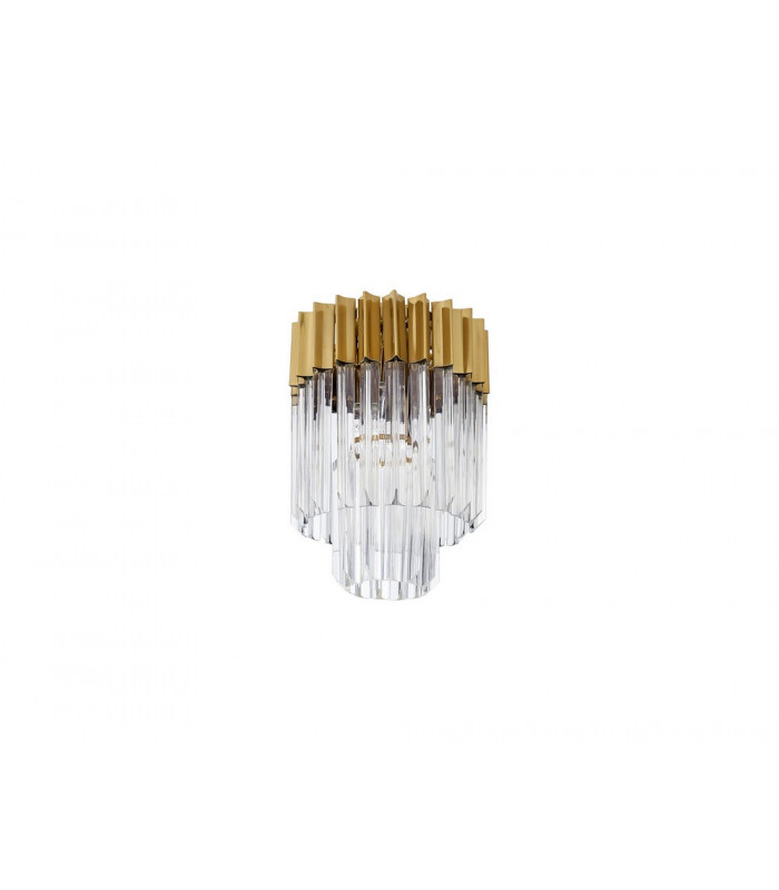 Ceiling Round 3 Light E14 Brass Clear Glass-5