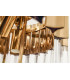 Ceiling Round 3 Light E14 Brass Clear Glass-8