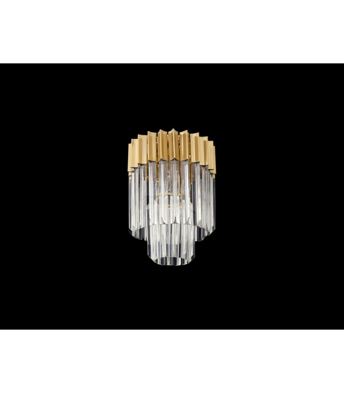 Ceiling Round 3 Light E14 Brass Clear Glass-11
