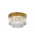 Ceiling Round 7 Light E14 Brass Clear Glass Item Weight: 15.3kg-1