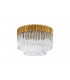 Ceiling Round 7 Light E14 Brass Clear Glass Item Weight: 15.3kg-4