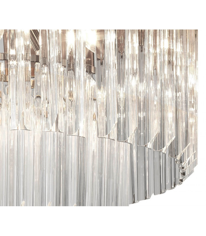 Ceiling Round 7 Light E14 Brass Clear Glass Item Weight: 15.3kg-6
