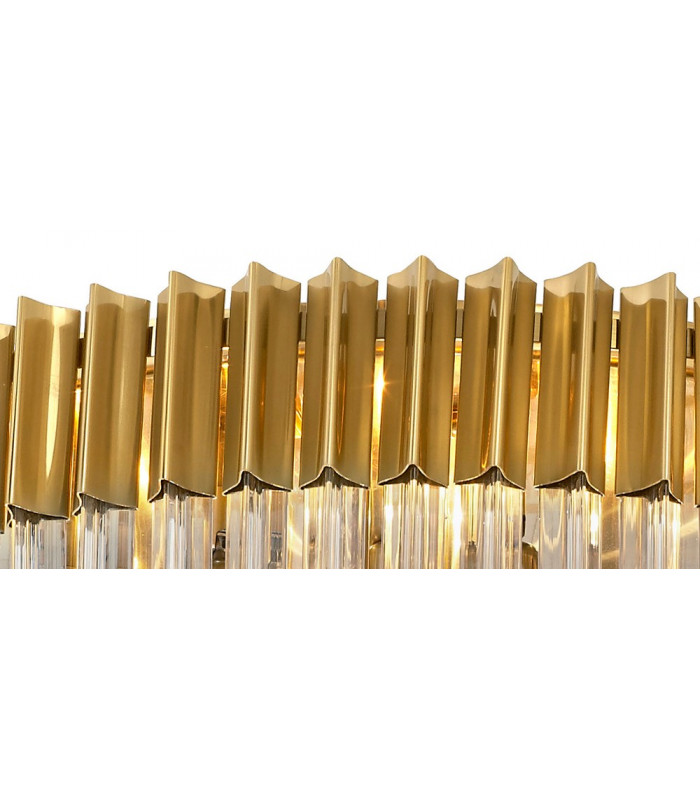Ceiling Round 12 Light E14 Brass Clear Glass Item Weight: 28.4kg-5