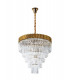 Pendant Round 5 Tier 18 Light E14 Brass Clear Glass Item Weight: 30.2kg-6