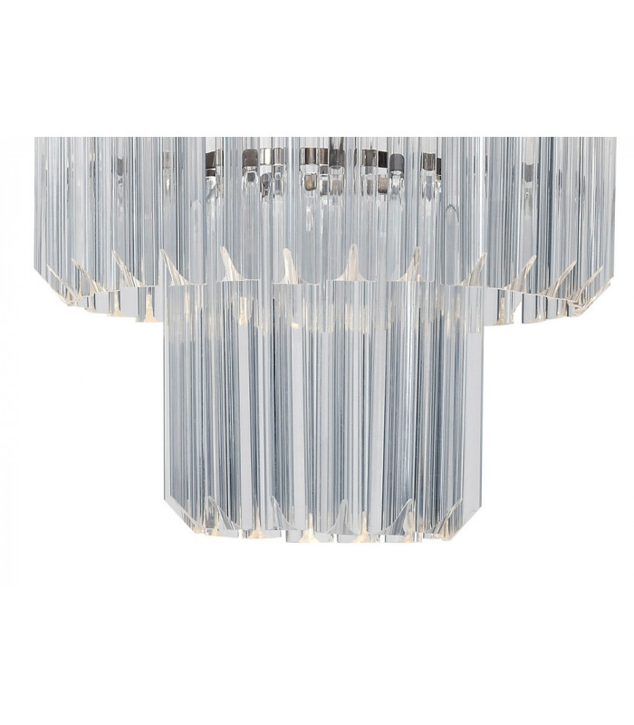 Pendant Round 5 Tier 18 Light E14 Brass Clear Glass Item Weight: 30.2kg-9