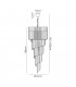 Pendant Round 5 Tier 23 Light E14 Brass Clear Glass Item Weight: 56.2kg-2