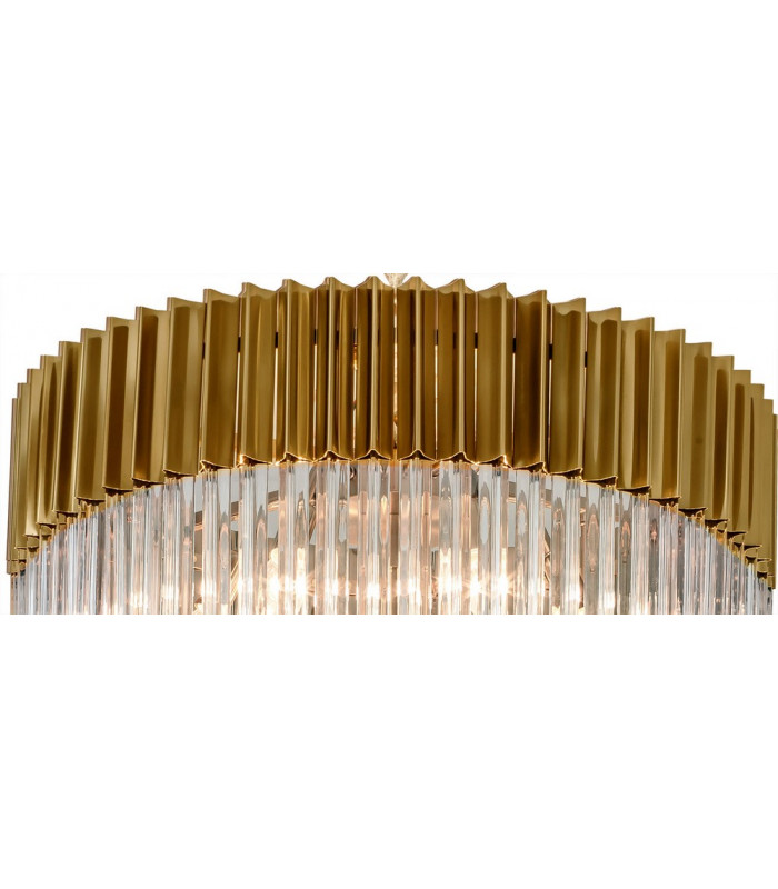 Pendant Round 5 Tier 23 Light E14 Brass Clear Glass Item Weight: 56.2kg-6