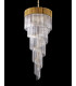 Pendant Round 5 Tier 23 Light E14 Brass Clear Glass Item Weight: 56.2kg-12