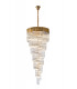Pendant Round 7 Tier 31 Light E14 Brass Clear Glass Item Weight: 92.7kg-1