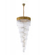 Pendant Round 7 Tier 31 Light E14 Brass Clear Glass Item Weight: 92.7kg-4