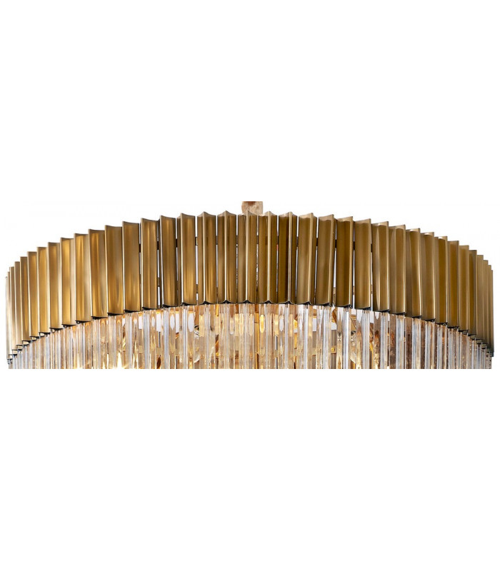 Pendant Round 7 Tier 31 Light E14 Brass Clear Glass Item Weight: 92.7kg-5