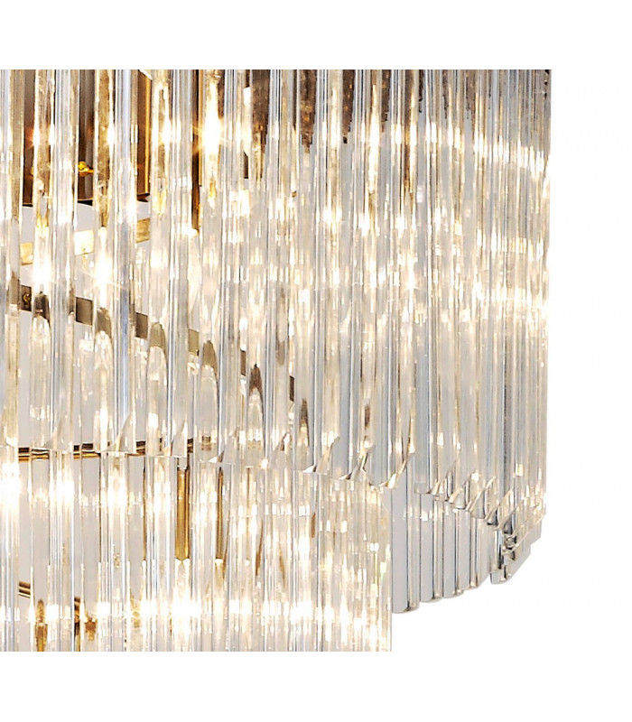 Pendant Round 7 Tier 31 Light E14 Brass Clear Glass Item Weight: 92.7kg-6