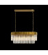Pendant Rectangle 5 Light E14 Brass Clear Glass Item Weight: 21.2kg-3