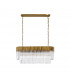 Pendant Rectangle 5 Light E14 Brass Clear Glass Item Weight: 21.2kg-4