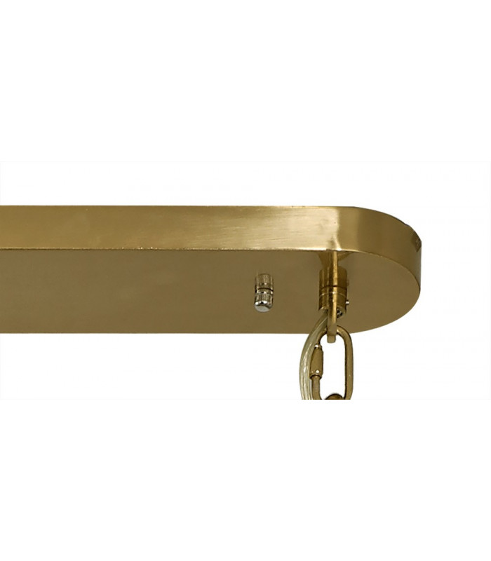 Pendant Rectangle 5 Light E14 Brass Clear Glass Item Weight: 21.2kg-7
