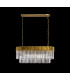 Pendant Rectangle 5 Light E14 Brass Clear Glass Item Weight: 21.2kg-8