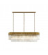 Pendant Rectangle 7 Light E14 Brass Clear Glass Item Weight: 28kg-1
