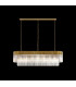 Pendant Rectangle 7 Light E14 Brass Clear Glass Item Weight: 28kg-3