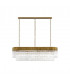 Pendant Rectangle 7 Light E14 Brass Clear Glass Item Weight: 28kg-4