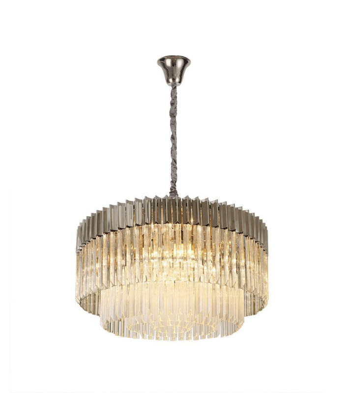 Pendant Round 12 Light E14 Polished Nickel Clear Glass Item Weight: 25.4kg-1