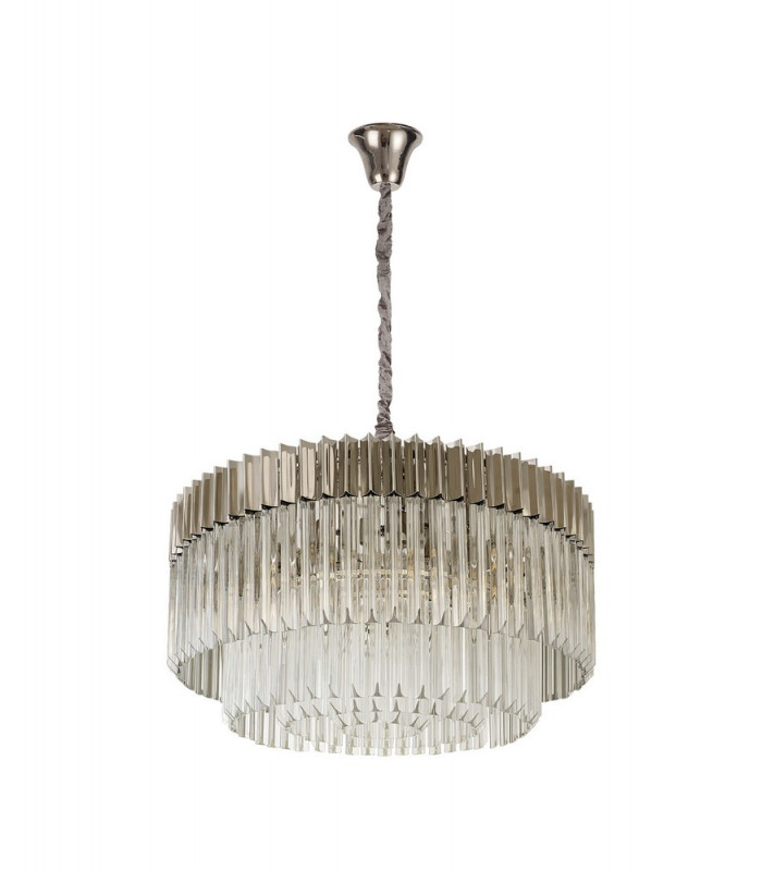 Pendant Round 12 Light E14 Polished Nickel Clear Glass Item Weight: 25.4kg-4
