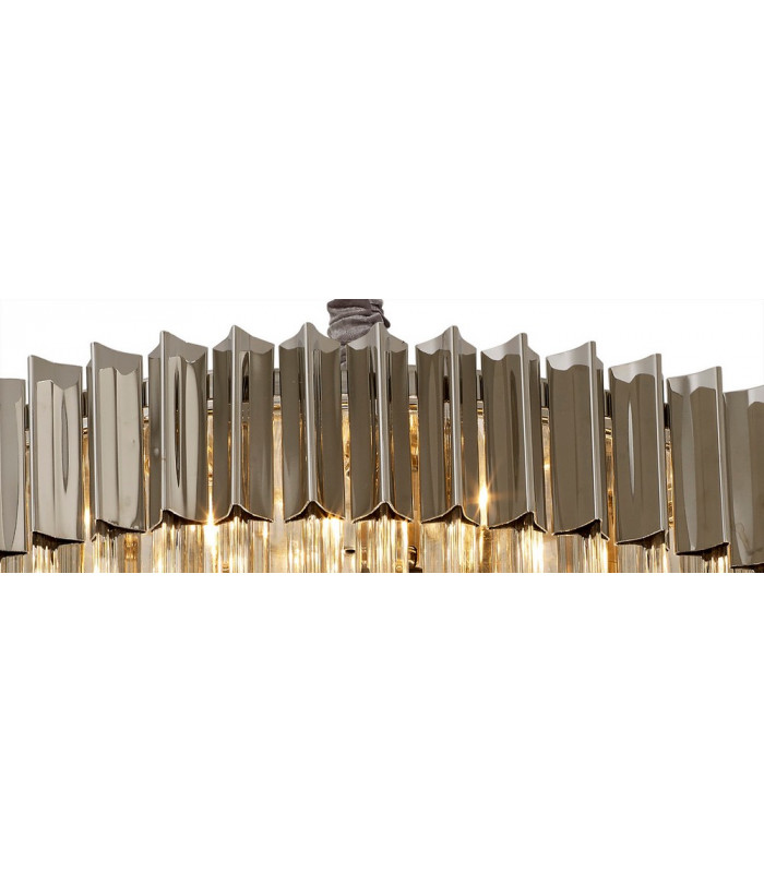 Pendant Round 12 Light E14 Polished Nickel Clear Glass Item Weight: 25.4kg-5
