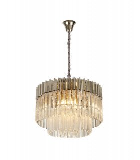 Pendant Round 8 Light E14 Polished Nickel Clear Glass Item Weight: 17.3kg-1