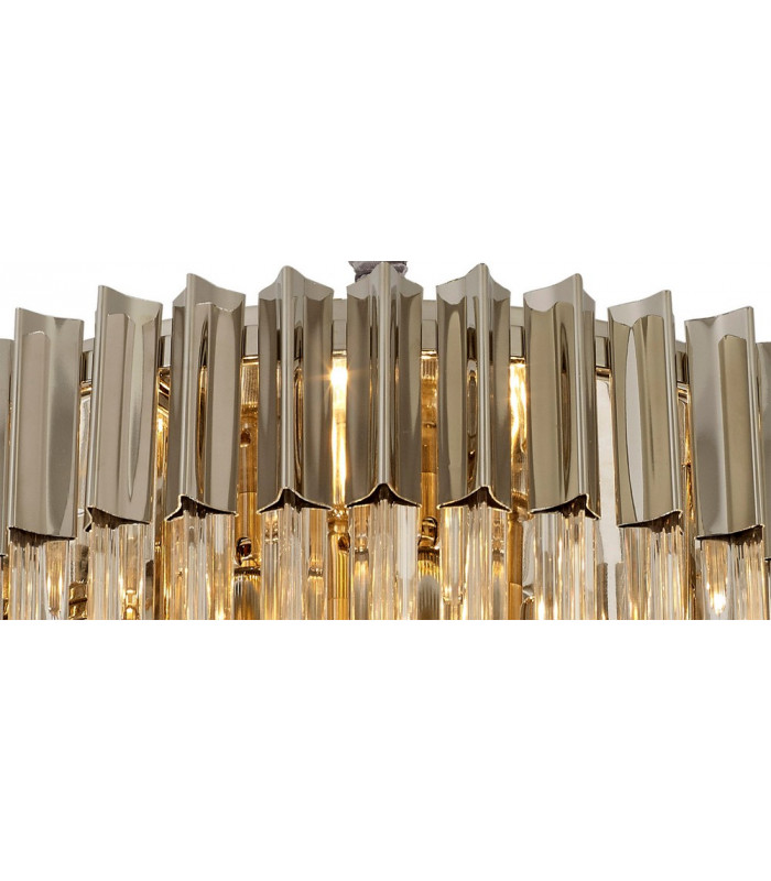 Pendant Round 8 Light E14 Polished Nickel Clear Glass Item Weight: 17.3kg-5