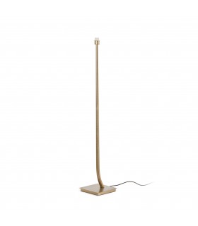 1 Light Floor Lamp Antique Gold - Shade Not Included, E27 - 1