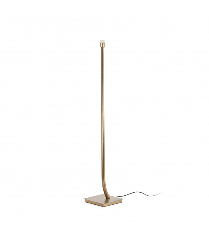1 Light Floor Lamp Antique Gold - Shade Not Included, E27 - 1