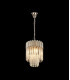 Pendant Round 4 Light E14 Polished Nickel Clear Glass-3