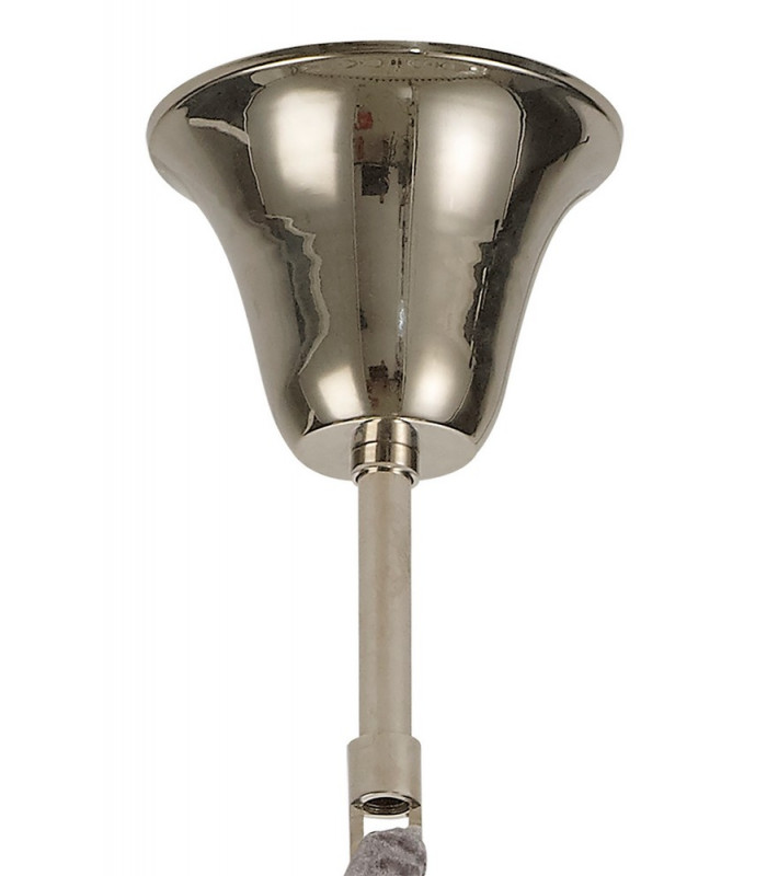 Pendant Round 4 Light E14 Polished Nickel Clear Glass-8