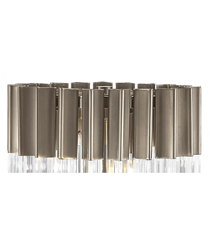 Table Lamp 3 Light E14 Polished Nickel Clear Glass-5