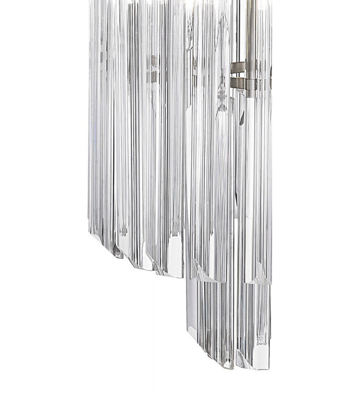 Table Lamp 3 Light E14 Polished Nickel Clear Glass-6
