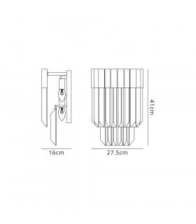 Wall 3 Light E14 Polished Nickel Clear Glass-2