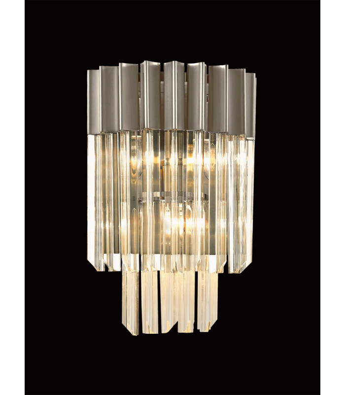 Wall 3 Light E14 Polished Nickel Clear Glass-3