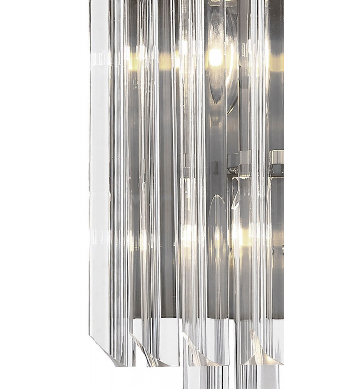 Wall 3 Light E14 Polished Nickel Clear Glass-6