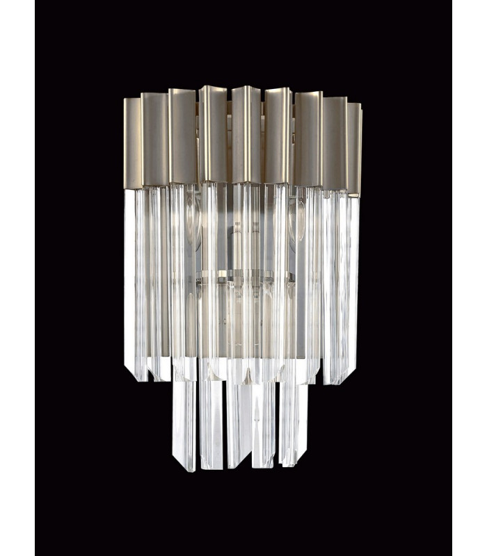 Wall 3 Light E14 Polished Nickel Clear Glass-8