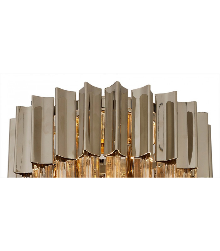 Ceiling Round 3 Light E14 Polished Nickel Clear Glass-5