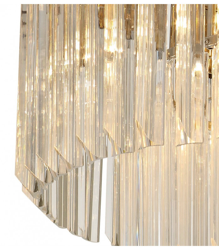 Ceiling Round 7 Light E14 Polished Nickel Clear Glass
