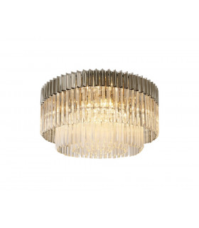 Ceiling Round 12 Light E14 Polished Nickel Clear Glass Item Weight: 28.4kg-1