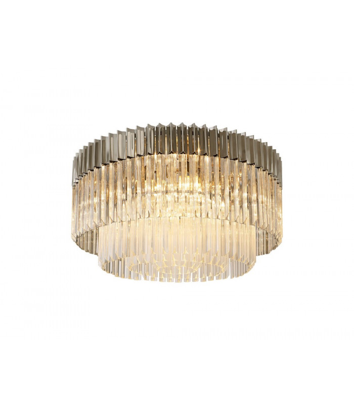 Ceiling Round 12 Light E14 Polished Nickel Clear Glass Item Weight: 28.4kg-1