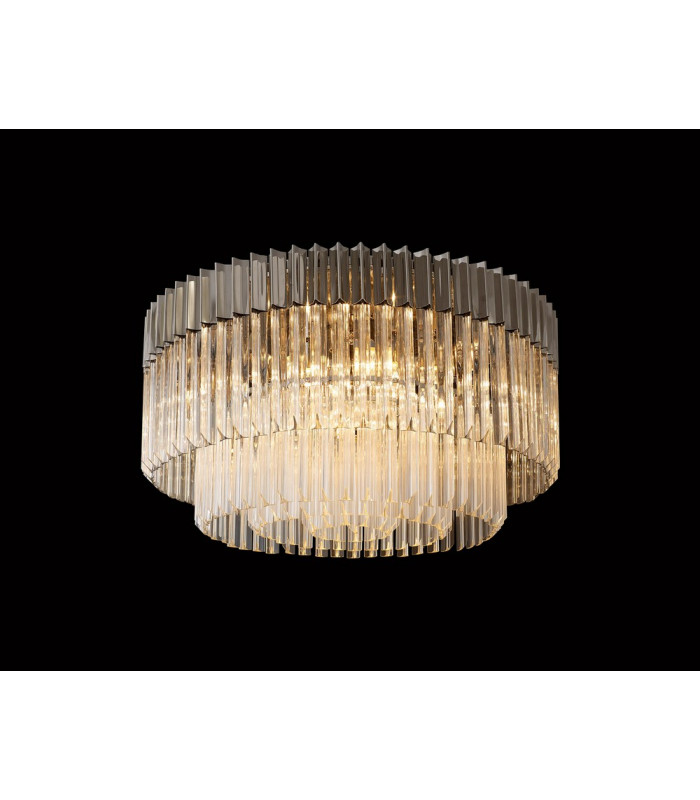 Ceiling Round 12 Light E14 Polished Nickel Clear Glass Item Weight: 28.4kg-3