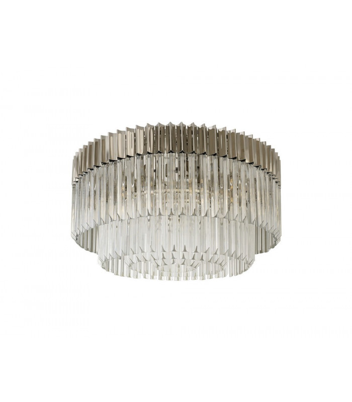 Ceiling Round 12 Light E14 Polished Nickel Clear Glass Item Weight: 28.4kg-5