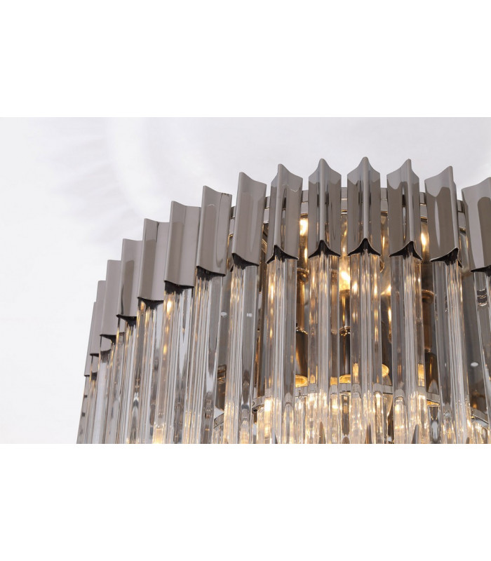 Ceiling Round 12 Light E14 Polished Nickel Clear Glass Item Weight: 28.4kg-6