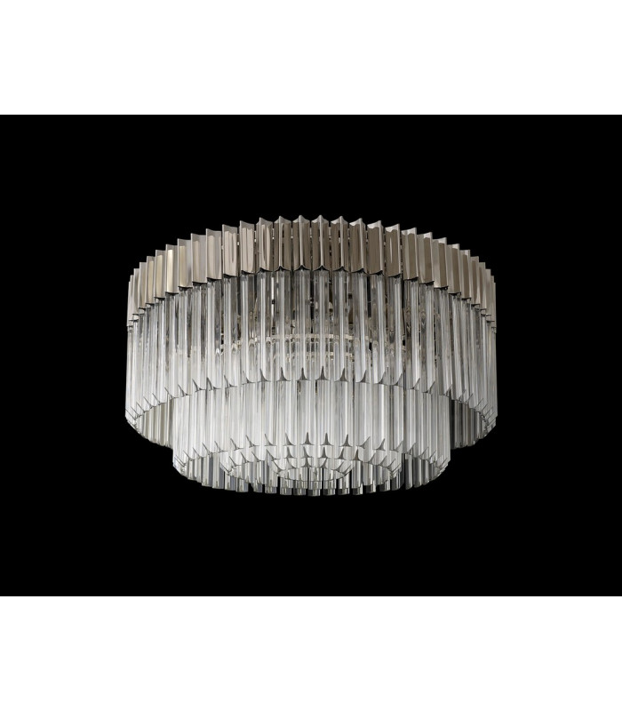 Ceiling Round 12 Light E14 Polished Nickel Clear Glass Item Weight: 28.4kg-9