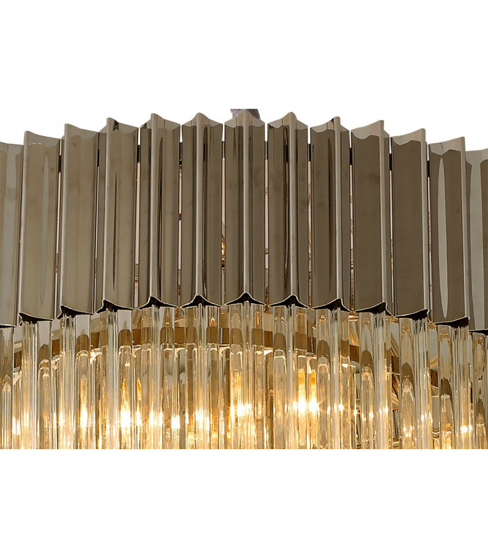 Pendant Round 5 Tier 23 Light E14 Polished Nickel Clear Glass Item Weight: 56.2kg-5