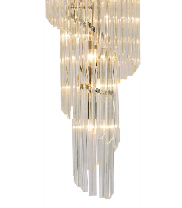 Pendant Round 5 Tier 23 Light E14 Polished Nickel Clear Glass Item Weight: 56.2kg-7